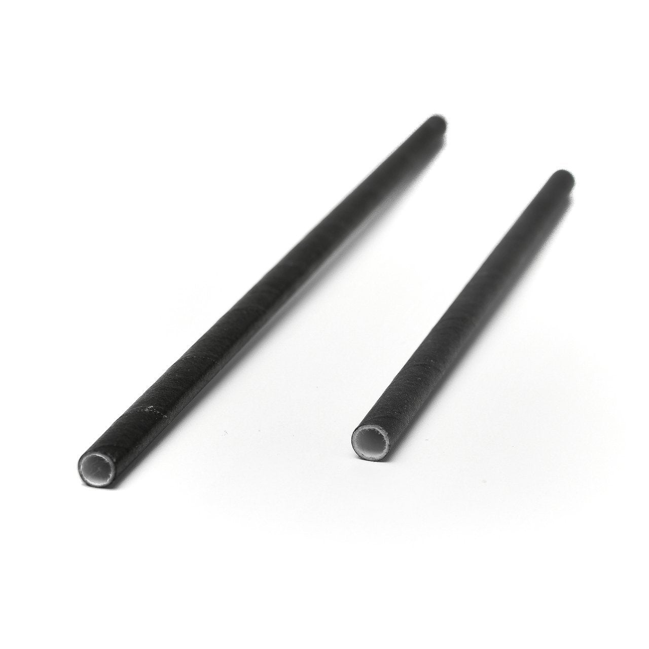Professional paper straw set, black ø 10mm/15cm - 100pcs/cs