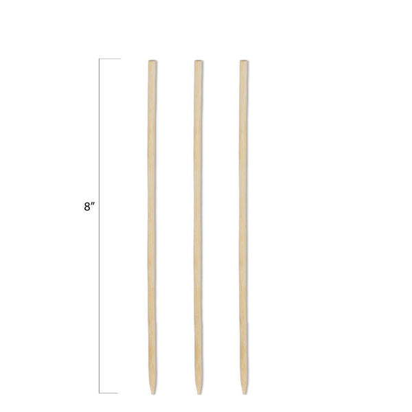 Kebab Sticks Chop Sticks Wooden Bamboo Sticks Skewers, Size/Dimension:  2.5mm 8inch